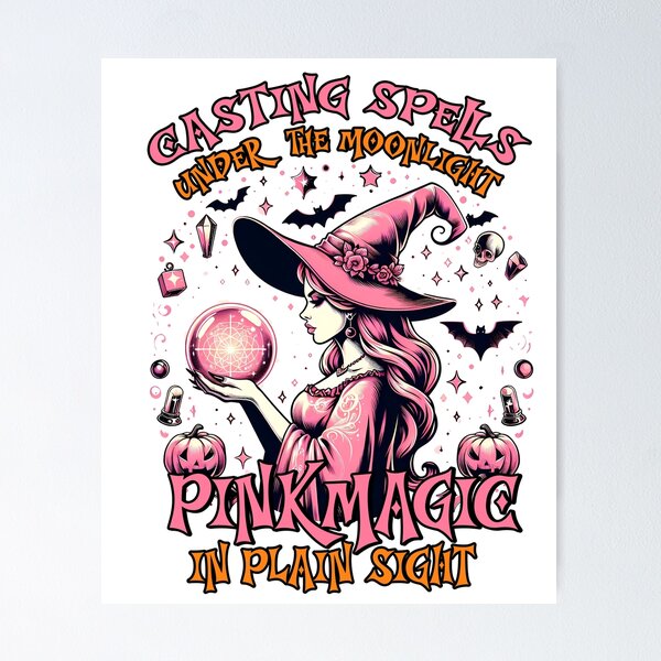Item preview, Enchanted Pink Halloween Witch 13 designed and sold by SchokoGoth.
