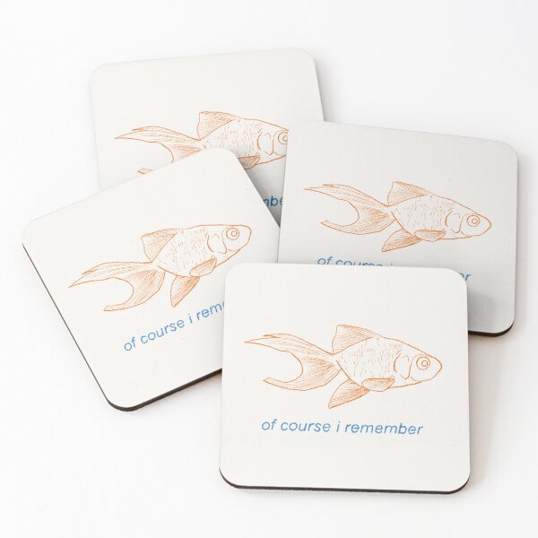 Item preview, Of Course I Remember Orange & Blue Goldfish designed and sold by Rocket-To-Pluto.