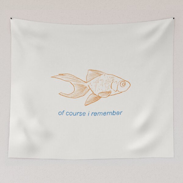 Item preview, Of Course I Remember Orange & Blue Goldfish designed and sold by Rocket-To-Pluto.