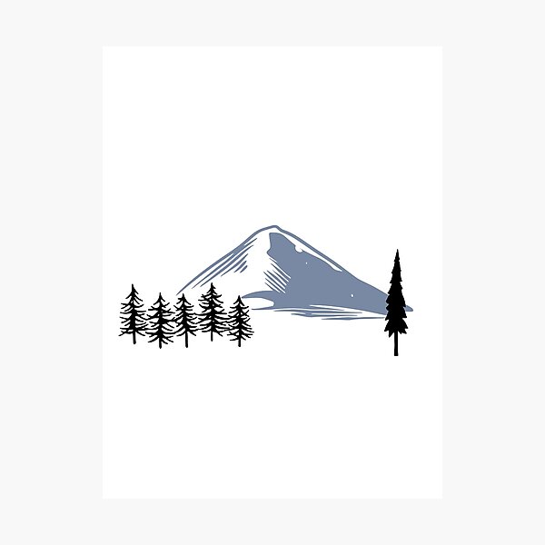 Item preview, Snowy mountains and trees designed and sold by Galaxy-silver.