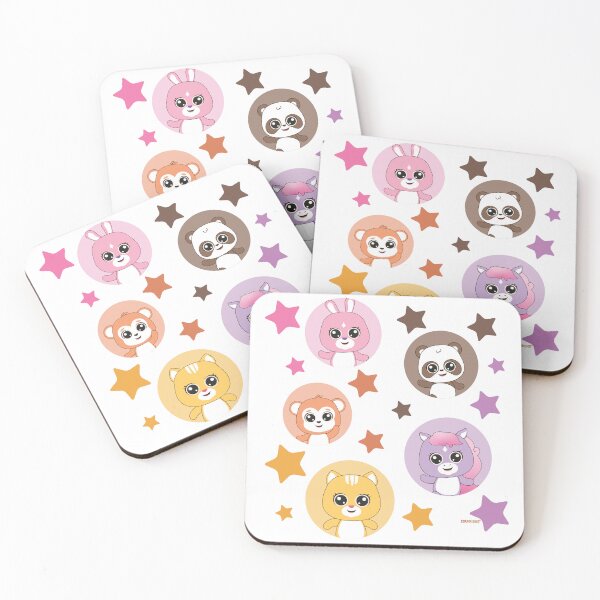 Item preview, Sparkling Stars and Cute Animal Faces designed and sold by edufrienz.