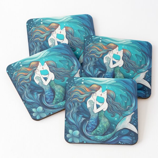 Item preview, Kissing Mermaids designed and sold by JackFreestone.