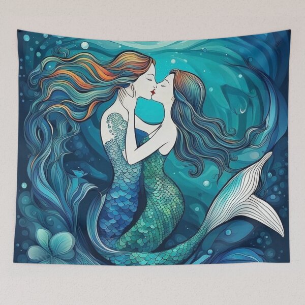 Item preview, Kissing Mermaids designed and sold by JackFreestone.