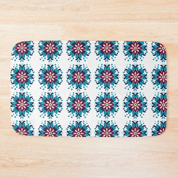 Item preview, Set of Flower Stickers in Folk Style - Blue and Red Flower Design designed and sold by SlavicFolk.