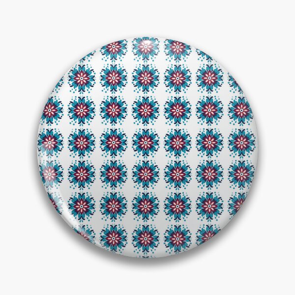 Item preview, Set of Flower Stickers in Folk Style - Blue and Red Flower Design designed and sold by SlavicFolk.