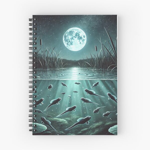 Item preview, Moonlit Tadpoles: Nocturnal Swim in Nature's Glow designed and sold by NocturnalNook.