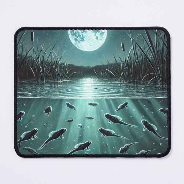 Item preview, Moonlit Tadpoles: Nocturnal Swim in Nature's Glow designed and sold by NocturnalNook.