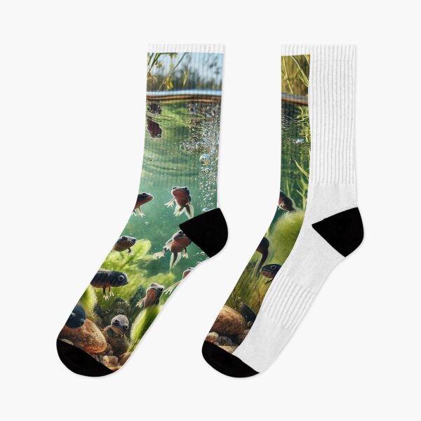 Item preview, Tadpoles Feeding: Underwater Pond Life Scene designed and sold by NocturnalNook.