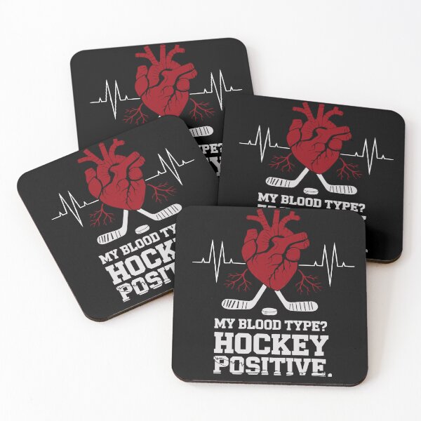 Item preview, Hockey Heartbeat: Blood Type Hockey Positive designed and sold by RebeccaRe.