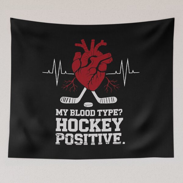 Item preview, Hockey Heartbeat: Blood Type Hockey Positive designed and sold by RebeccaRe.