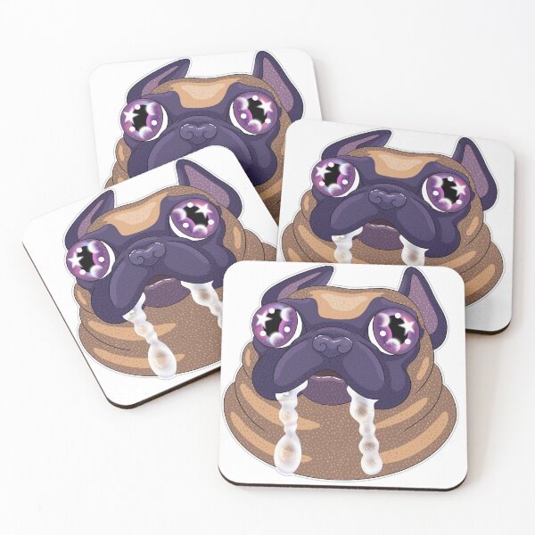 Item preview, Funny cartoon frenchie drooling face  designed and sold by MariaPencilArt.