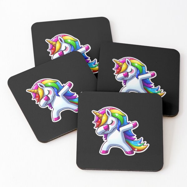 Item preview, A Tiny Unicorn Dabbing in Rainbow Colors designed and sold by YINZY.