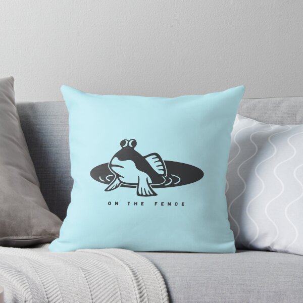Item preview, Mudskipper is on the fence. Funny minimalist art of a fish in dark ink designed and sold by martodesign.