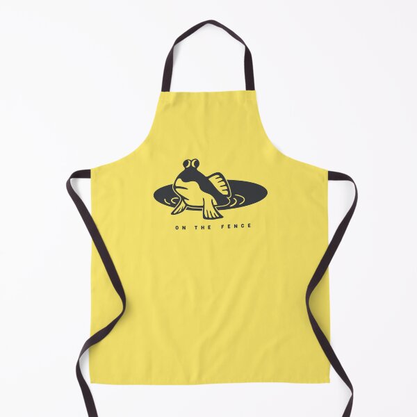 Item preview, Mudskipper is on the fence. Funny minimalist art of a fish in dark ink designed and sold by martodesign.