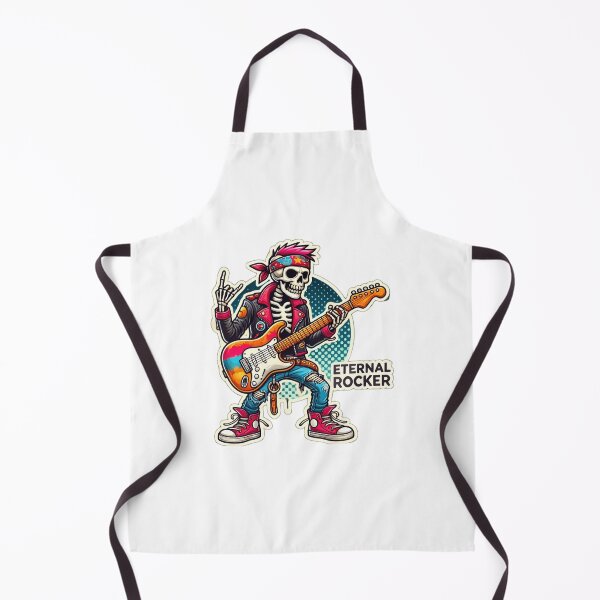 Item preview, Eternal Rocker Skeleton with Electric Guitar designed and sold by UA-t-shirts.