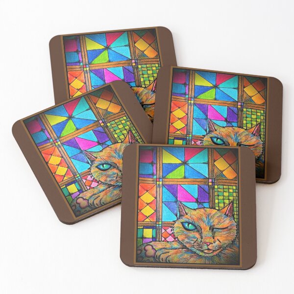 Item preview, Cat with Stained Glass designed and sold by PaniaBrown.