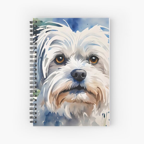 Maltese Dog Breed Pet Portrait Spiral Notebook