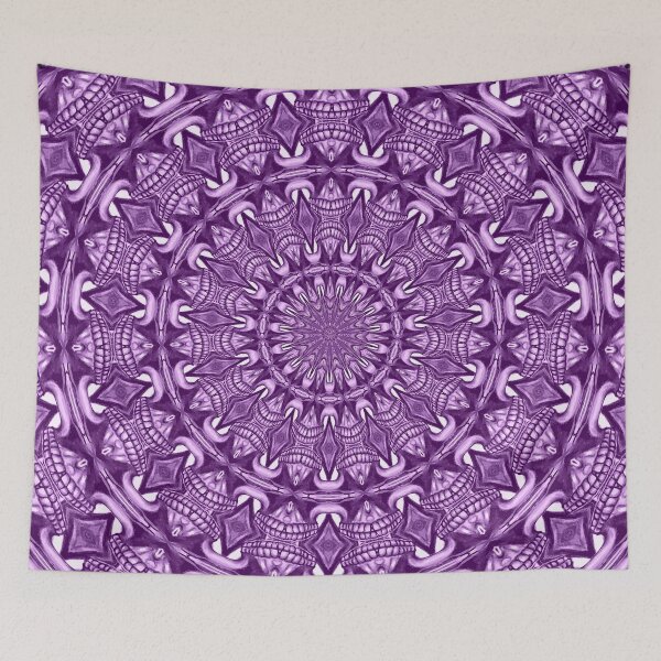 Item preview, Zentangle Tribal Monochrome Mandala 3 - Purple designed and sold by taiche.