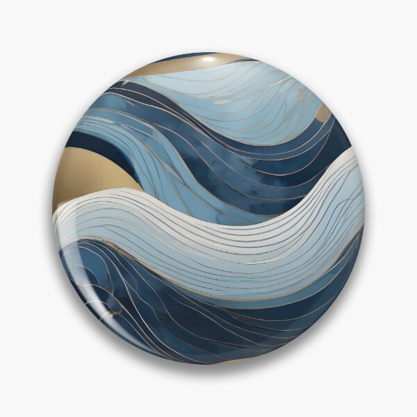 Item preview, Blue Gold Ocean Currents Pattern designed and sold by Mais80.