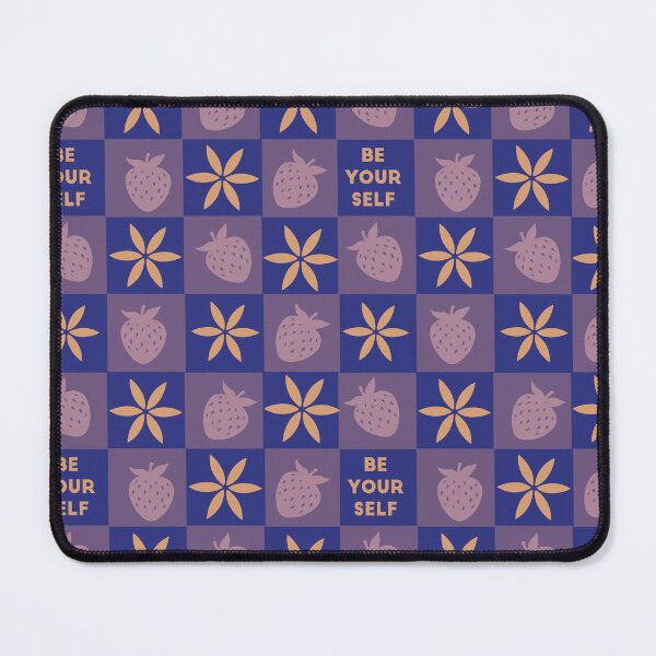 Item preview, Be Yourself, Modern Ethnic Flowers Strawberries Seamless Geometrical Pattern designed and sold by Dalia Bieliūnaitė.