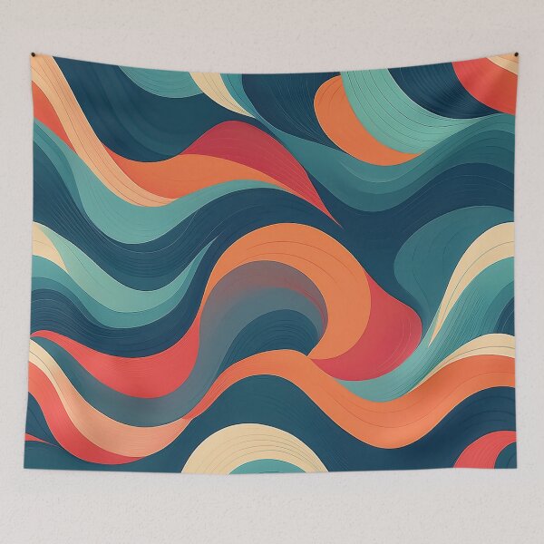 Item preview, A design of  an abstract swirl pattern with fluid, overlapping shapes and gradients in vibrant colors. designed and sold by HEMRO.