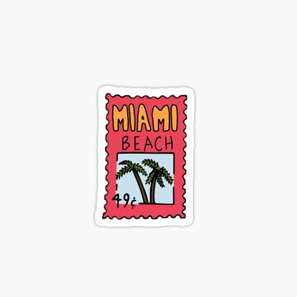 Item preview, Miami Beach Postage Stamp designed and sold by pinkmartinii.