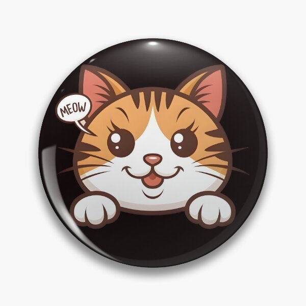 Item preview, Cute cat greeting with a meow designed and sold by NextDoorShoop.