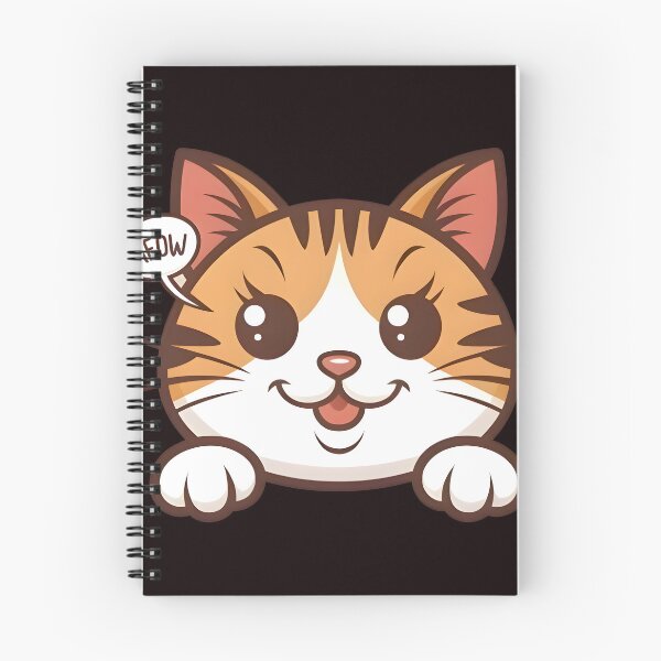 Item preview, Cute cat greeting with a meow designed and sold by NextDoorShoop.
