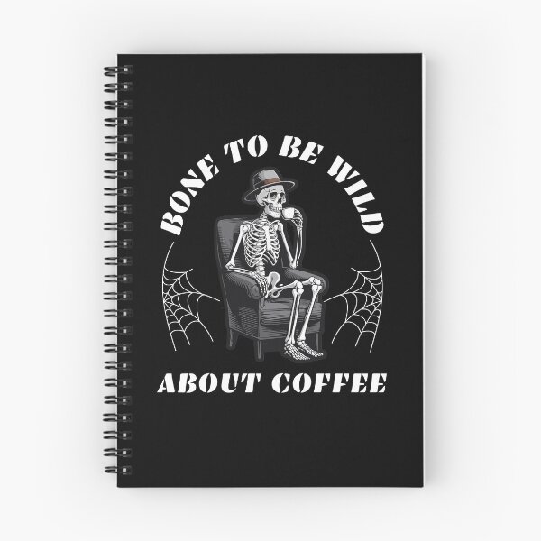 Item preview, Funny and scary skeleton with coffee for Halloween designed and sold by mind-blow-shop.