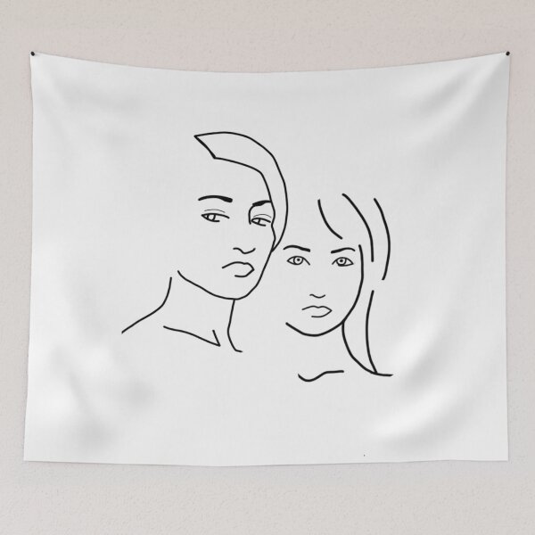 Item preview, Minimalist portraits of women in lineart style. designed and sold by VanessaKeen.