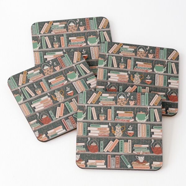 Item preview, Novel TEA Bookshelf Pattern - Retro Colors designed and sold by TigaTiga.