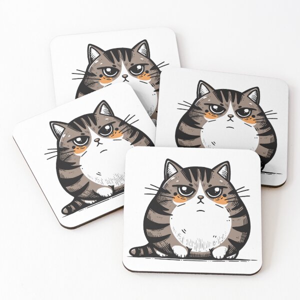 Item preview, Fat Mean Cat: Cute Design for Cat Moms and Dads designed and sold by Kubala.