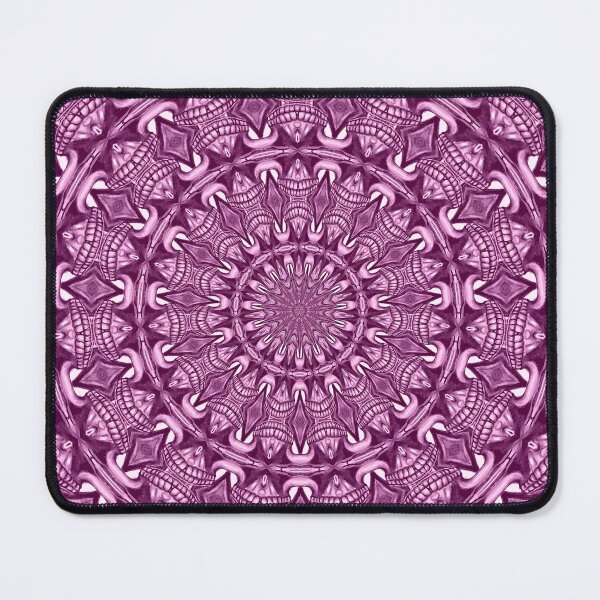 Item preview, Zentangle Tribal Monochrome Mandala 4 - Magenta Pink designed and sold by taiche.
