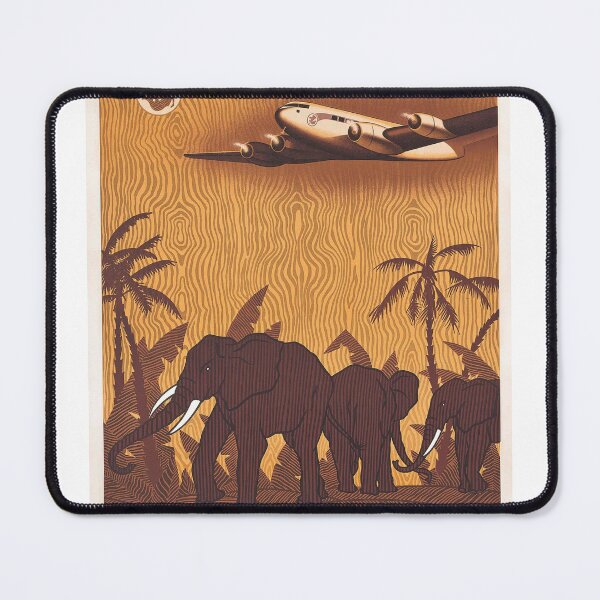 Item preview, Vintage travel poster for Africa with Elephants designed and sold by colliophoto.