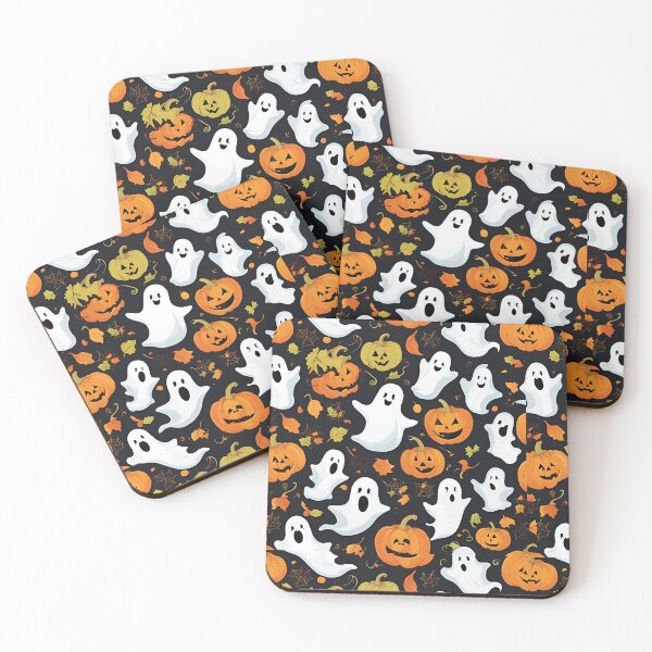 Item preview, cute ghosts and pumpkins on Halloween Day designed and sold by Babeababoo.