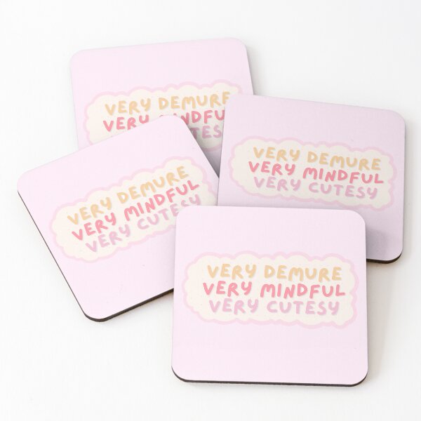 Item preview, Very demure,Very mindful,Very Cutesy with pink frame designed and sold by Yamamin.art.