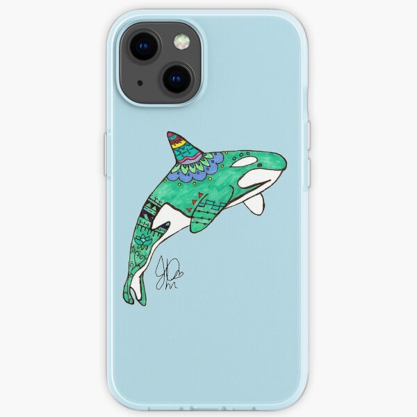 Killer Whale in Sharpie  iPhone Soft Case