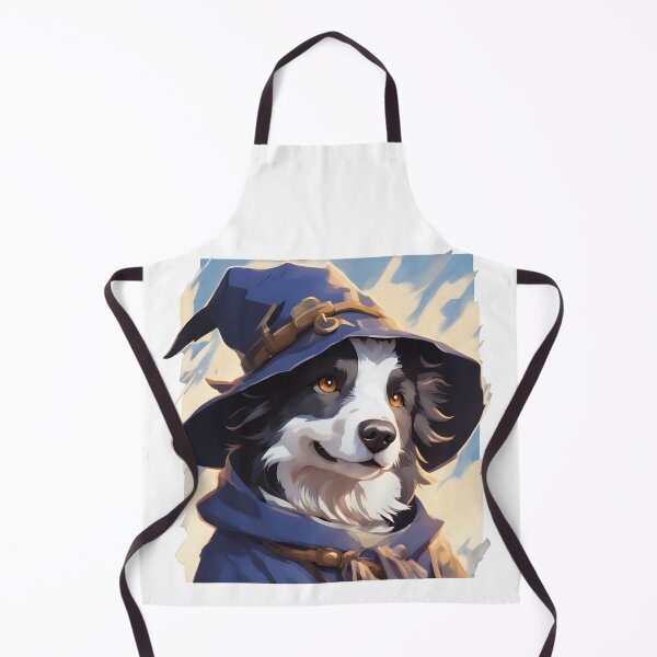 Item preview, Mystical Border Collie Wizard Illustration - Fantasy RPG Artwork designed and sold by CrownedCanvas.