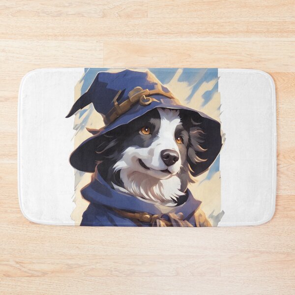 Item preview, Mystical Border Collie Wizard Illustration - Fantasy RPG Artwork designed and sold by CrownedCanvas.