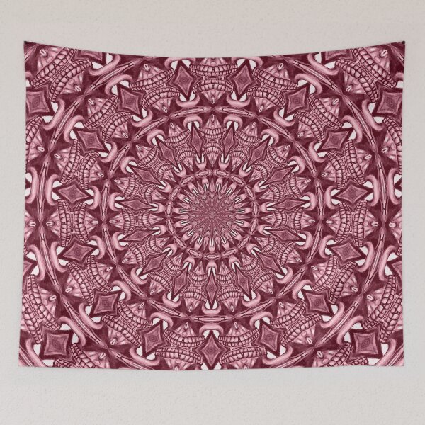 Item preview, Zentangle Tribal Monochrome Mandala 5 - Red designed and sold by taiche.