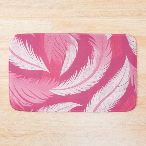 Item preview, A design of a flamingo feather pattern in hot pink and white. designed and sold by HEMRO.