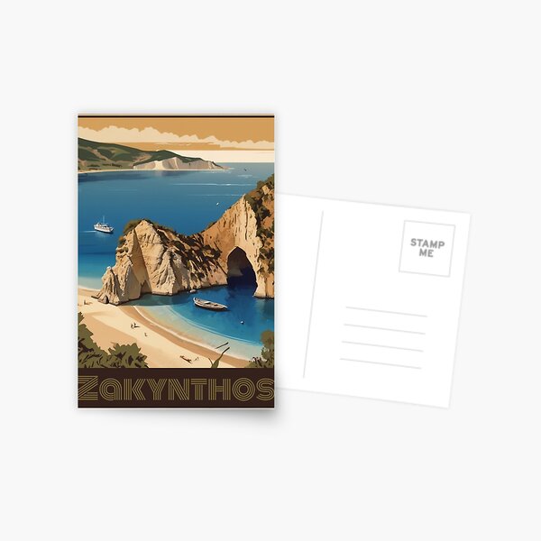 Item preview, 051 Vintage Zakynthos, Greece Poster Design designed and sold by Alexis Art Collection.