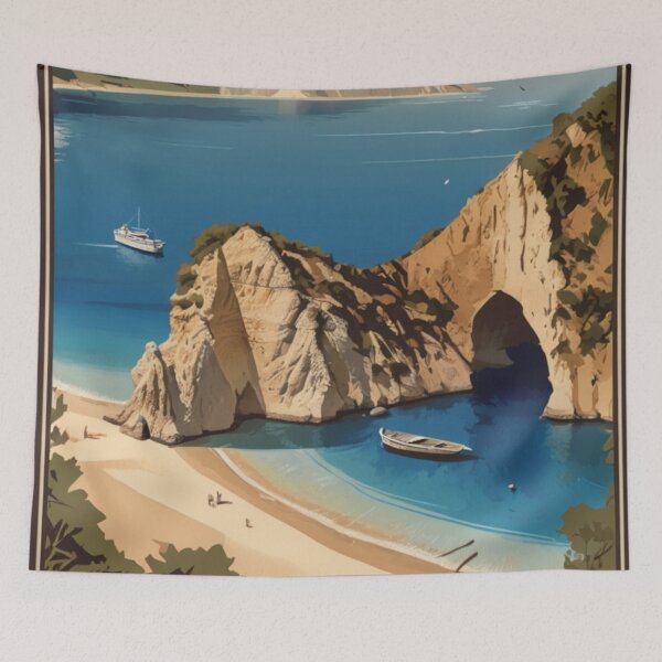 Item preview, 051 Vintage Zakynthos, Greece Poster Design designed and sold by Alexis Art Collection.