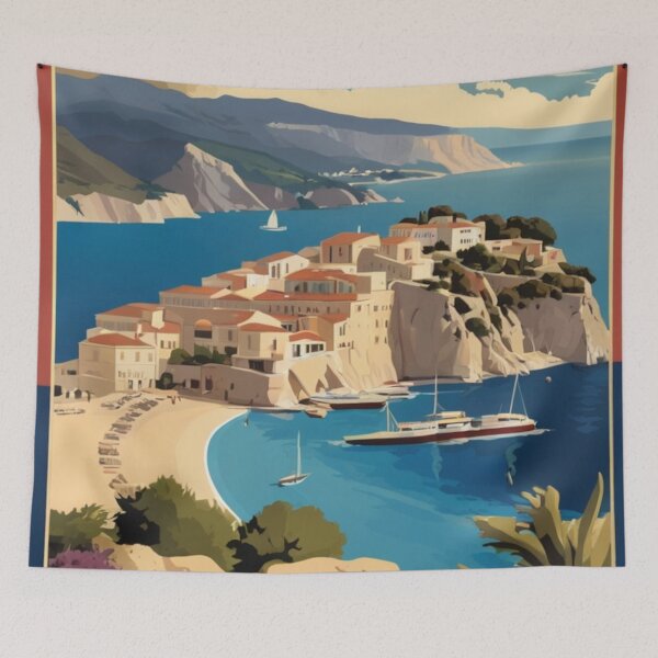 Item preview, 052 Vintage Zakynthos, Greece Poster Design designed and sold by Alexis Art Collection.