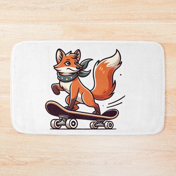 Item preview, Mischievous Fox Riding a Skateboard in Vector Style designed and sold by Pattamo1.