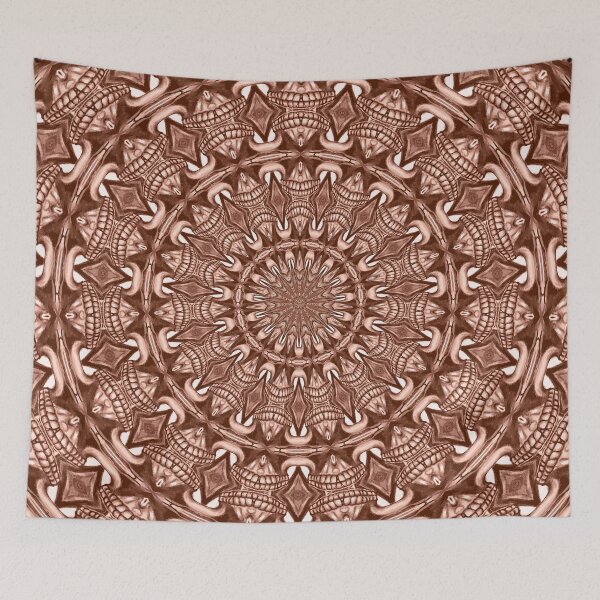 Item preview, Zentangle Tribal Monochrome Mandala 6 - Brown designed and sold by taiche.