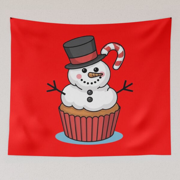 Item preview, cake cream shaped like a smiling snowman designed and sold by 123ks.