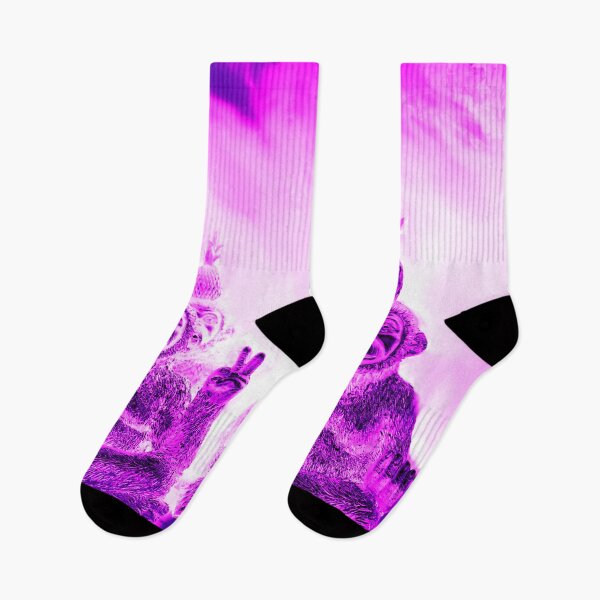Item preview, purple monkeys in yoga position designed and sold by Gabriel BOCQUAIRE.