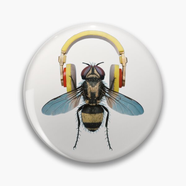 Item preview, Fly listening to music with headphones designed and sold by 2Blue-Dots.
