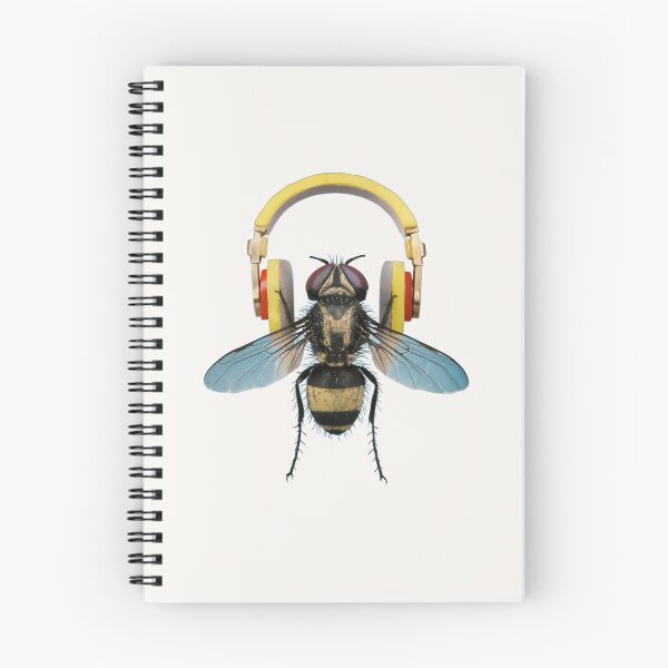 Item preview, Fly listening to music with headphones designed and sold by 2Blue-Dots.